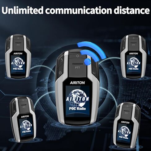 Walkie Talkies Fast Radio Unlimited Range Nationwide Long Distance 5000 Miles Handheld 4G LTE POC Two Way Radio Push to Talk Over Cellular Radio Long Range Walkie talkies (2 with SIM Card) in Kuwait
