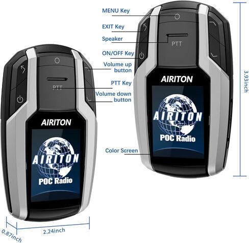 Walkie Talkies Fast Radio Unlimited Range Nationwide Long Distance 5000 Miles Handheld 4G LTE POC Two Way Radio Push to Talk Over Cellular Radio Long Range Walkie talkies (2 with SIM Card) in Kuwait