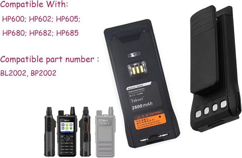 بطارية بديلة BL2002 BP2002 متوافقة مع HP680 HP600 HP605 HP685 HP602 HP682 بطارية راديو ثنائية الاتجاه 7.4 فولت 2600 مللي أمبير في الساعة in Kuwait