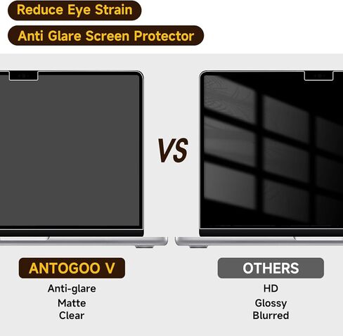 Anti Glare Screen Protector Compatible with MacBook Air 15 Inch (M2, M3, M4) & MacBook Pro 14'' (M1/M2/M3/M4 Chip, Pro/Max), Matte Anti Scratch Protector in Kuwait