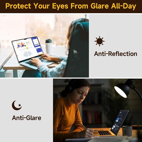 Anti Glare Screen Protector Compatible with MacBook Air 15 Inch (M2, M3, M4) & MacBook Pro 14'' (M1/M2/M3/M4 Chip, Pro/Max), Matte Anti Scratch Protector in Kuwait