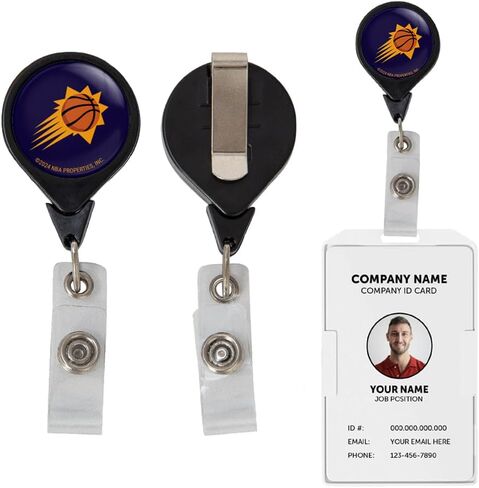 حامل شارة قابل للسحب لفريق Phoenix Suns NBA، معرف بكرة التذكرة in Kuwait