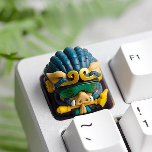 Artisan Keycaps Resin Escape Custom 1U SA Prolfile Handmade for MX Switch Mechanical Keyboards Key Cap (Cyber Pigsy) in Kuwait