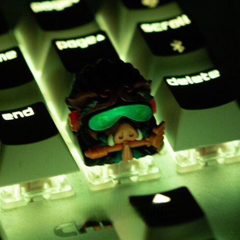 Artisan Keycaps Resin Escape Custom 1U SA Prolfile Handmade for MX Switch Mechanical Keyboards Key Cap (Cyber Pigsy) in Kuwait