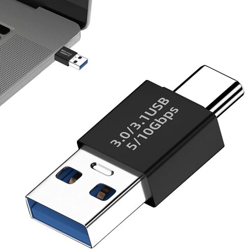 USB C to USB Adapter | Plug-and-Play Type C Adapter Cable - Converter Portable 10Gbps High-Speed Data Transfer for Women Men Mobile Phones Laptops Drive Game Consoles in Saudi Arabia