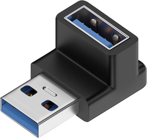 90 Degree USB Adapter, USB A Male to A Male to Female Adapter, Extender Connector, Connector for Laptops, Phone, Pc in Kuwait