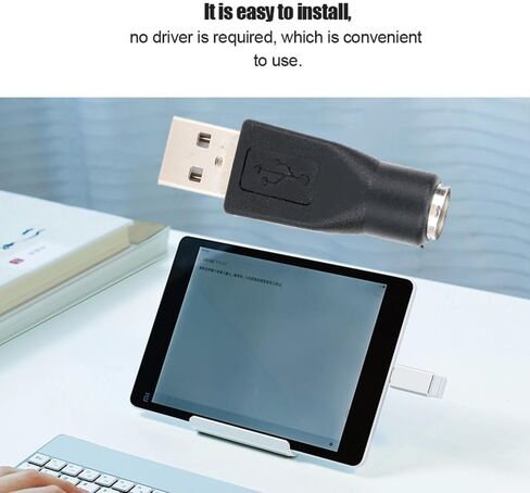 4 حزم محول PS/2 إلى USB - محول PS/2 أنثى إلى USB ذكر للوحة المفاتيح والماوس، محول معدني، التوصيل والتشغيل in Kuwait