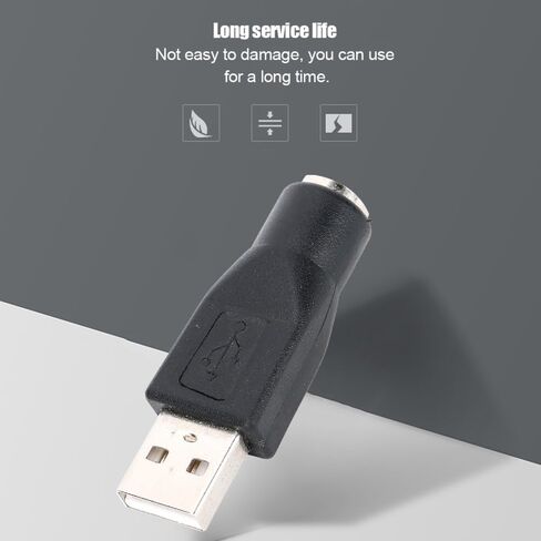 4 حزم محول PS/2 إلى USB - محول PS/2 أنثى إلى USB ذكر للوحة المفاتيح والماوس، محول معدني، التوصيل والتشغيل in Kuwait