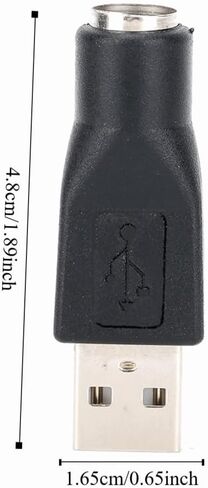 4 حزم محول PS/2 إلى USB - محول PS/2 أنثى إلى USB ذكر للوحة المفاتيح والماوس، محول معدني، التوصيل والتشغيل in Kuwait