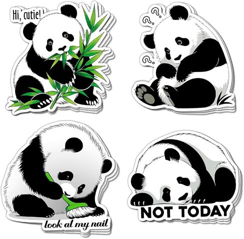 (10pcs-3in) Cute Panda Stickers – Gift for Parents, Siblings, Friends, Teammates, Students, Teachers, Colleagues, Panda Enthusiasts, Family – Ideal for Laptops, Water Bottles, Tumblers, Journals P in Kuwait