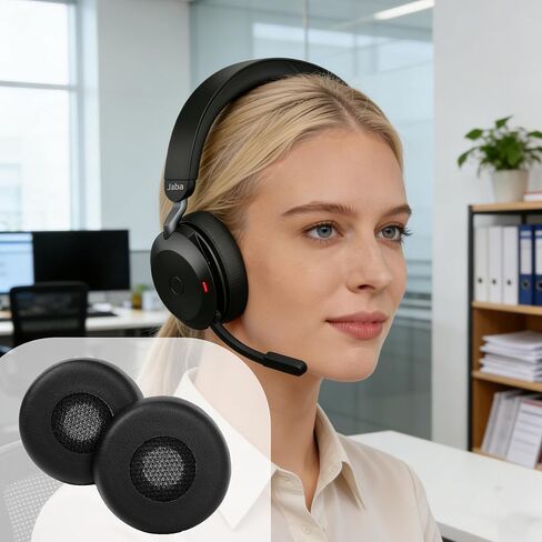 PRO 920 Earpads Replacement Ear Cushions Compatible with Jabra HSC040W Evolve 75/75+ / 75 UC / 75 MS Headphones Earcups Parts in Kuwait