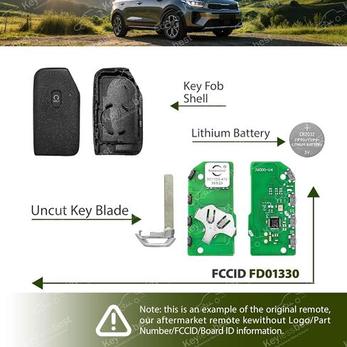 بديل لـ 2023 2024 كيا نيرو EV مفتاح التحكم عن بعد فوب FD01330 5 أزرار 434 ميجا هرتز in Kuwait