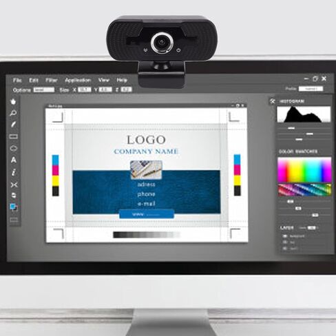 كاميرا ويب Yunseity 2K، كاميرا كمبيوتر USB بزاوية واسعة للغاية 170 درجة مع تسجيل حلقة لعقد مؤتمرات الكمبيوتر ومكالمات الفيديو والاجتماعات عبر الإنترنت واستخدام السيارات in Kuwait