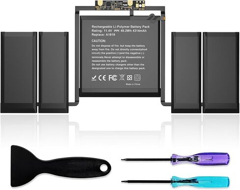 A1819 A1706 Laptop Battery Replacement for MacBook Pro 13 inch A1706 (Late 2016 Mid 2017) EMC 3071 3163 MLH12LL/A MPXV2LL/A MLVP2LL/A MNQF2LL/A MNQG2LL/A 11.4V 49.2Wh 4314mAh in Kuwait