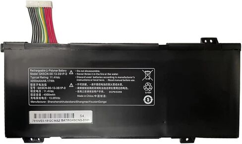 GK5CN-00-13-3S1P-0 Laptop Battery Compatible with MECHREVO X8Ti Z2 MACHENIKE T90 Plus T90-T3p F117-B F117-B6 for TONGFANG GK5CN5Z GK5CN6Z 11.4V 46.17Wh 4050mAh in Kuwait