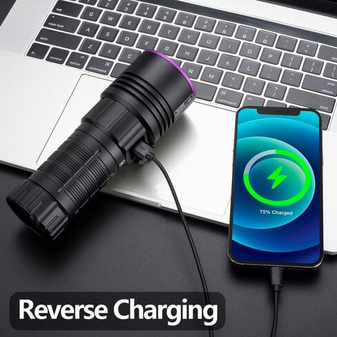 ALONEFIRE SV117 70W Professional UV Flashlight 365nm Digital Display USB-C Rechargeable with Protective Glasses in Kuwait