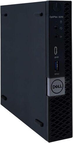 كمبيوتر مكتبي Dell Optiplex 5070 Micro MFF Intel i7-9700T، 32 جيجا DDR4 جديد 512 جيجا M.2 NVMe SSD، WiFi BT HDMI New KB & Mouse Windows 11 Pro (متجدد) in Kuwait