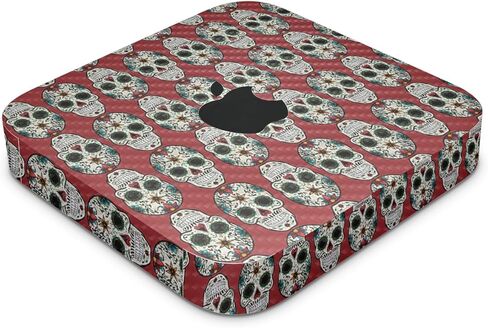 Carbon Fiber Skin Compatible with Apple Mac Mini M2 (2023) - Sugar Skull - Premium 3M Vinyl Protective Wrap Decal Cover - Easy to Apply | Crafted in The USA by MightySkins in Kuwait