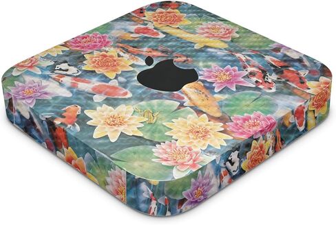 غلاف من ألياف الكربون متوافق مع Apple Mac Mini M2 (2023) - Koi Pond - غطاء لاصق واقٍ من الفينيل 3M ممتاز - سهل الاستخدام | صُنع في الولايات المتحدة الأمريكية بواسطة MightySkins in Kuwait