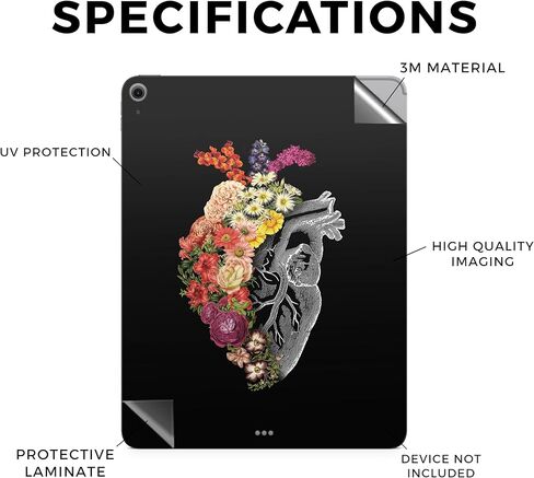 جلد متوافق مع Apple iPad Air 13 (M2) 2024 - Spring Heart - غطاء لاصق واقٍ من الفينيل الفاخر 3M - سهل الاستخدام | صُنع في الولايات المتحدة الأمريكية بواسطة MightySkins in Kuwait