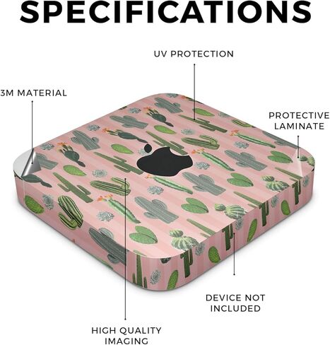 Skin Compatible with Apple Mac Mini M2 (2023) - Cactus Garden - Premium 3M Vinyl Protective Wrap Decal Cover - Easy to Apply | Crafted in The USA by MightySkins in Kuwait