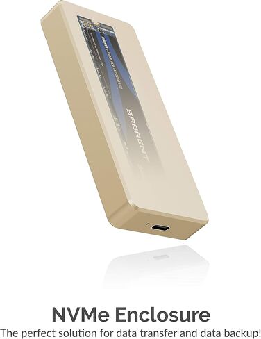 SABRENT USB Type-C Aluminum Enclosure for M.2 NVMe SSD in Gold (EC-NVME-GLD) in Kuwait