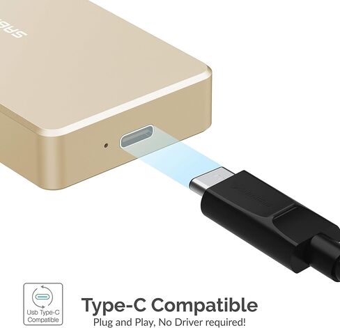 SABRENT USB Type-C Aluminum Enclosure for M.2 NVMe SSD in Gold (EC-NVME-GLD) in Kuwait