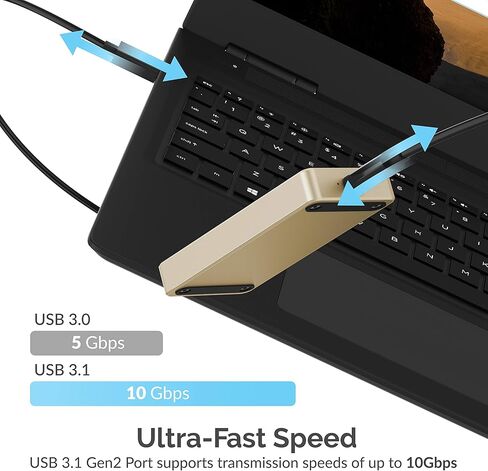 SABRENT USB Type-C Aluminum Enclosure for M.2 NVMe SSD in Gold (EC-NVME-GLD) in Kuwait