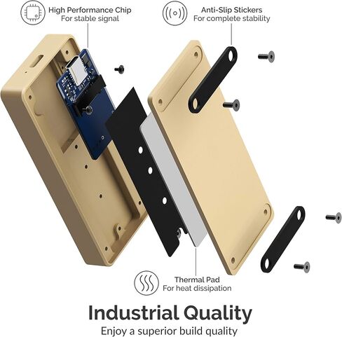 SABRENT USB Type-C Aluminum Enclosure for M.2 NVMe SSD in Gold (EC-NVME-GLD) in Kuwait