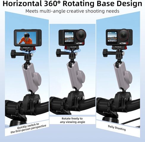 Action 5 Pro حامل مغناطيسي سريع الفك، محول من سبائك الألومنيوم يدور أفقيًا 360 درجة لـ DJI OSMO Action 5 Pro/4/3/360، مع فتحة ملولبة 1/4 بوصة وكاميرا عمل قابلة للطي لملحقات الحامل ثلاثي القوائم in Kuwait