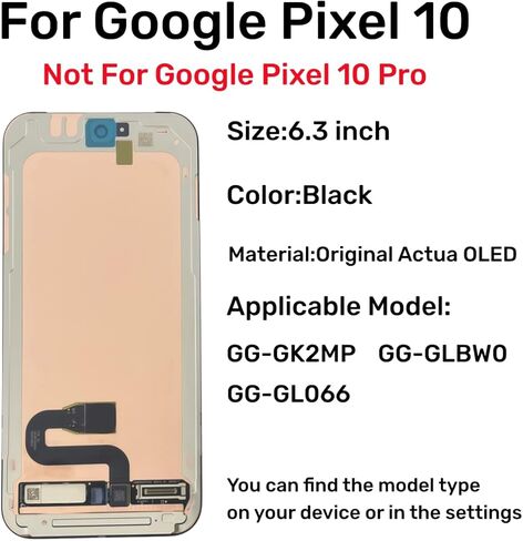 Original Actua OLED for Google Pixel 10 LCD Screen Replacement for Pixel 10 5G Touch Digitizer Display Screen Assembly GK2MP GLBW0 GL066 with Fingerprint LCD Adhesive Toolkit 6.3 inch in Kuwait