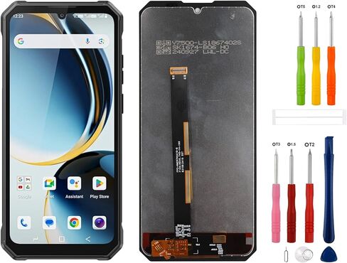 Replacement Compatible with Fossibot F105 (Black Without Frame) LCD Display Touch Screen Digitizer Assembly with Repair Tools in Kuwait