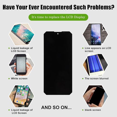 Replacement Compatible with Fossibot F105 (Black Without Frame) LCD Display Touch Screen Digitizer Assembly with Repair Tools in Kuwait