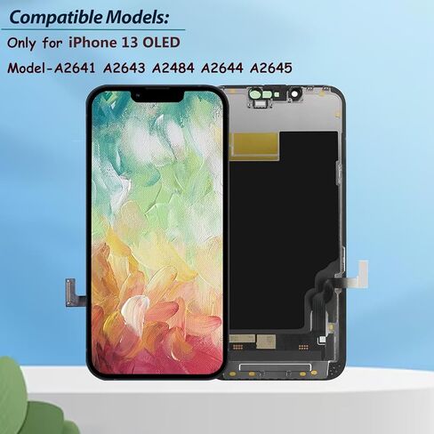 OLED آيفون 13 استبدال الشاشة ثلاثية الأبعاد إطار اللمس محول الأرقام مع أدوات إصلاح A2641 A2643 A2484 A2644 A2645 in Kuwait