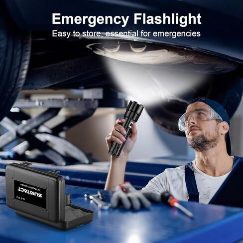 مصابيح Sunitact الكاشفة عالية اللومن القابلة لإعادة الشحن - 20000LM 30W ضوء فلاش LED فائق السطوع | شعاع 5000 قدم و12 ساعة طويل الأمد USB مصباح يدوي للشرطة عالي الطاقة للمنزل/التخييم/المشي لمسافات طويلة/الطوارئ in Kuwait
