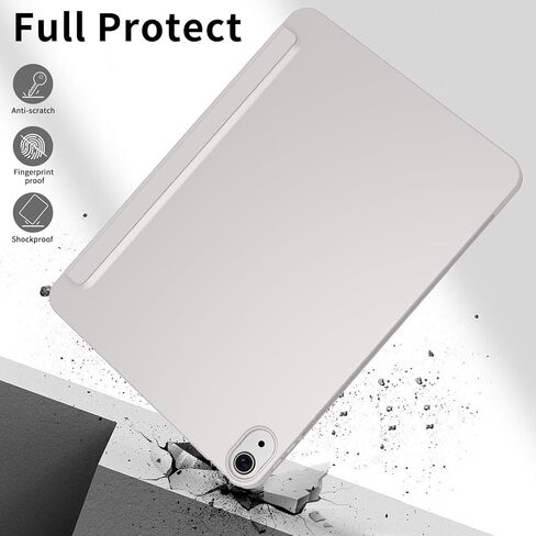 Case for iPad (A16) 11th Generation 11 Inch 2025/ iPad 10th Generation 10.9 inch 2022, Auto Wake/Sleep, Support Touch ID, Slim Trifold Stand Protective Cover with Soft TPU Back (Gray) in Kuwait