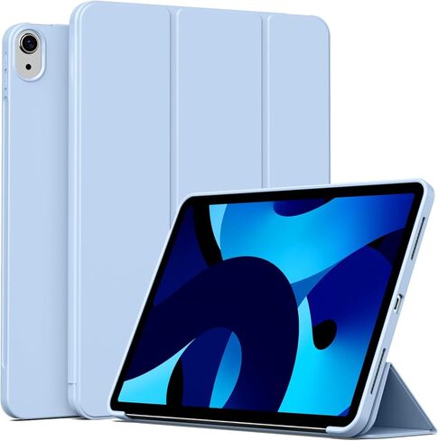 Case for iPad (A16) 11th Generation 11 Inch 2025/ iPad 10th Generation 10.9 inch 2022, Auto Wake/Sleep, Support Touch ID, Slim Trifold Stand Protective Cover with Soft TPU Back (Gray) in Kuwait