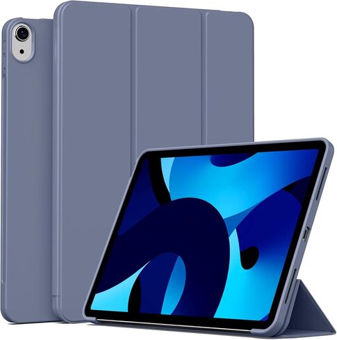 Case for iPad (A16) 11th Generation 11 Inch 2025/ iPad 10th Generation 10.9 inch 2022, Auto Wake/Sleep, Support Touch ID, Slim Trifold Stand Protective Cover with Soft TPU Back (Gray) in Kuwait