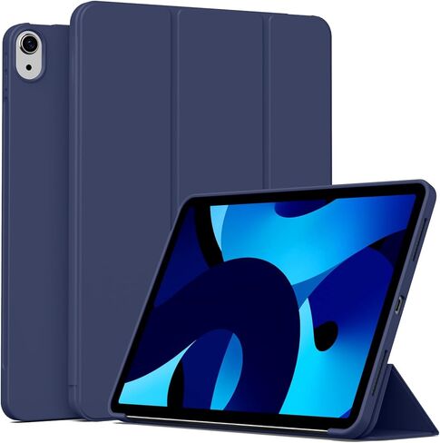 Case for iPad (A16) 11th Generation 11 Inch 2025/ iPad 10th Generation 10.9 inch 2022, Auto Wake/Sleep, Support Touch ID, Slim Trifold Stand Protective Cover with Soft TPU Back (Gray) in Kuwait