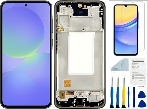 for Samsung Galaxy A36 5G Screen Replacement for Samsung Galaxy A366 LCD Screen Replacement Black with Frame for Samsung Galaxy A36 SM-A366U Display Touch Screen Assembly Repair Parts in Kuwait