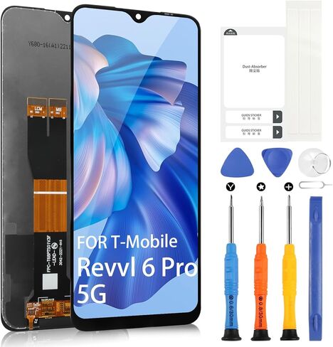 لشاشة T-Mobile Revvl 6 Pro 5G LCD بديلة لشاشة T-Mobile Revvl 6 Pro 5G TMAF035G شاشة LCD تعمل باللمس مجموعة محول الأرقام مع أدوات إصلاح in Kuwait