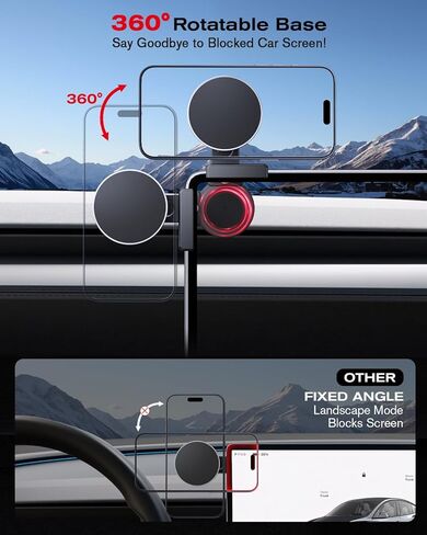360° Adjustable Magnetic Phone Holder for Acura MDX 2022-2026 12.3 Inch, Screen-Friendly for Magnetic Car Dash Phone Holder in Kuwait