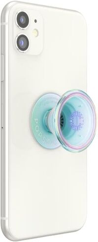 PopSockets PopGrip - توسيع الحامل والقبضة مع جزء علوي قابل للتبديل - شفاف قزحي الألوان in Kuwait