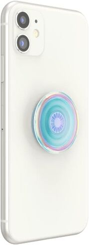 PopSockets PopGrip - توسيع الحامل والقبضة مع جزء علوي قابل للتبديل - شفاف قزحي الألوان in Kuwait
