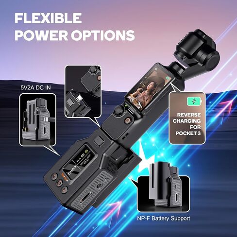 جهاز إرسال واستقبال HDMI لاسلكي لجيب DJI Osmo Pocket 3,1080P UVC&HDMI موسع HDMI لاسلكي لمحول OBS، زمن استجابة 1640 قدم 0.05 ثانية، شحن عكسي، HDMI إلى UVC، مجموعة منشئ المحتوى in Kuwait