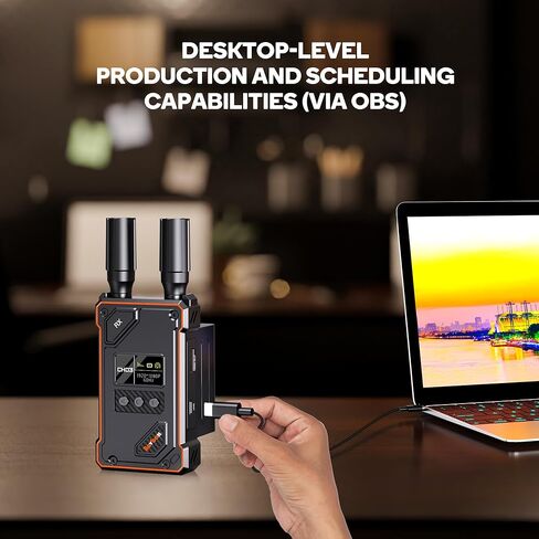 جهاز إرسال واستقبال HDMI لاسلكي لجيب DJI Osmo Pocket 3,1080P UVC&HDMI موسع HDMI لاسلكي لمحول OBS، زمن استجابة 1640 قدم 0.05 ثانية، شحن عكسي، HDMI إلى UVC، مجموعة منشئ المحتوى in Kuwait