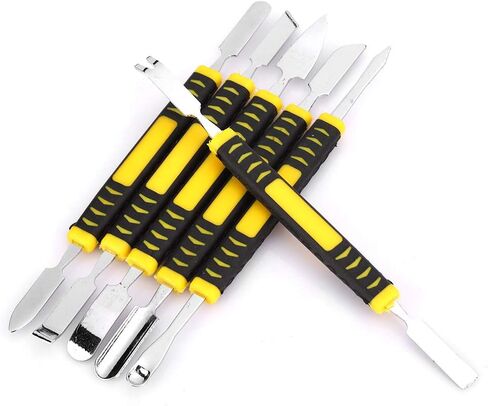 POCREATION Pry Opening Repair Tools, Carbon Steel 6 in 1 Mobile Phone Pry Bar Set with Flat Ends, Ideal for Phone, Tablet, Laptop Repair in Kuwait