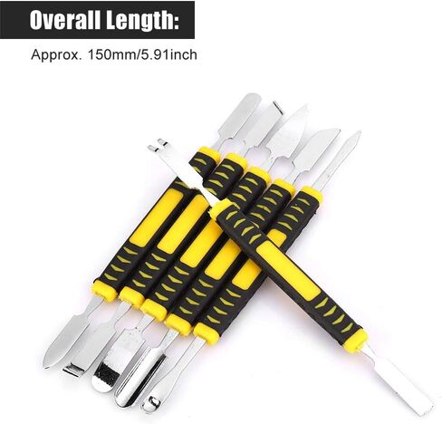 POCREATION Pry Opening Repair Tools, Carbon Steel 6 in 1 Mobile Phone Pry Bar Set with Flat Ends, Ideal for Phone, Tablet, Laptop Repair in Kuwait