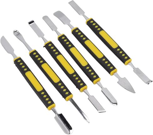 YWBL-WH Longterm Spudger Repair Tool Set, Metal ABS Spudger for Electronics, 6 Pieces with NonSlip Handle for Phone and Tablet Maintenance in Kuwait