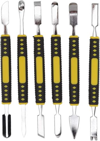 YWBL-WH Longterm Spudger Repair Tool Set, Metal ABS Spudger for Electronics, 6 Pieces with NonSlip Handle for Phone and Tablet Maintenance in Kuwait